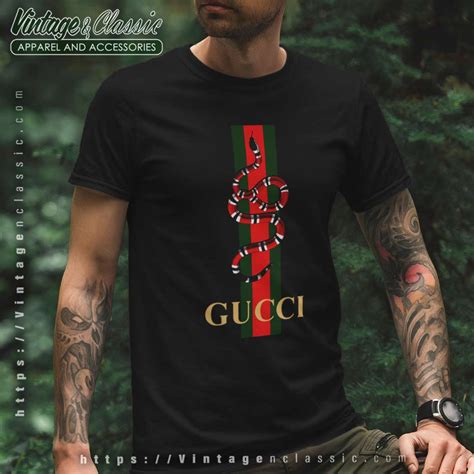 gucci snake t shirt fake|black gucci snake shirt.